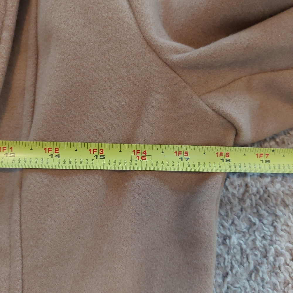 Skies Are Blue Double Breasted Wool Blend Classic Tan Trench Coat Size Small NWT - Picture 5 of 7